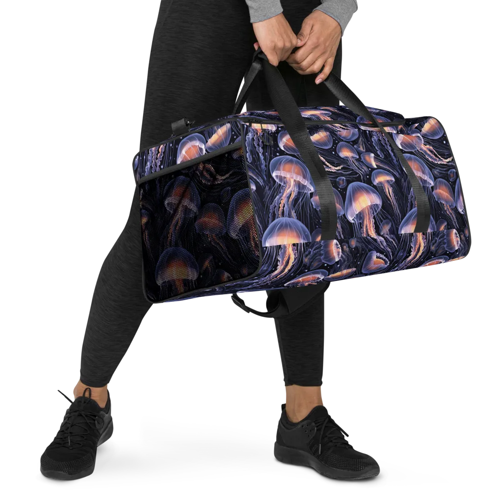 Bioluminescent Ballet on Duffle Bag — Right Front
