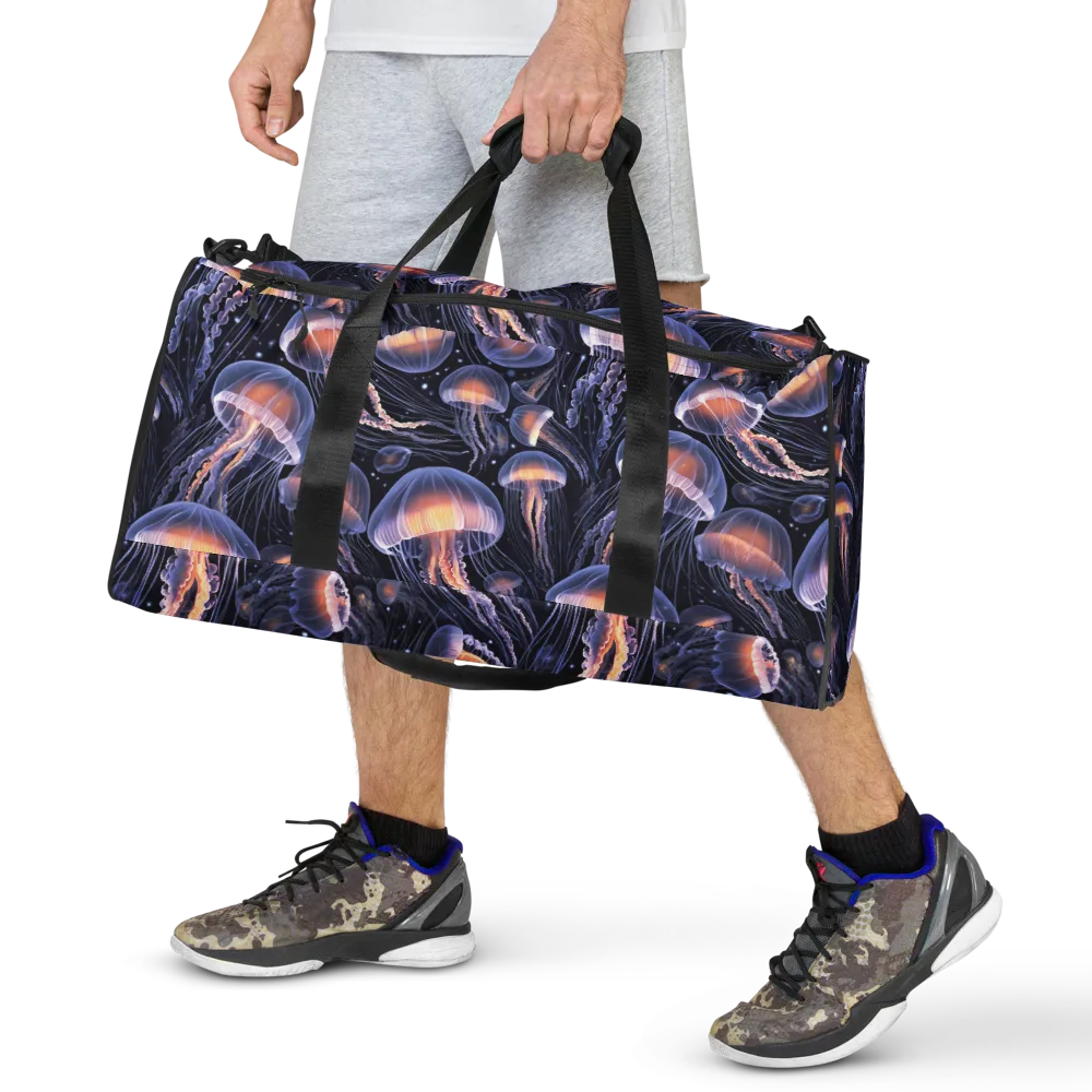 Bioluminescent Ballet on Duffle Bag — Front
