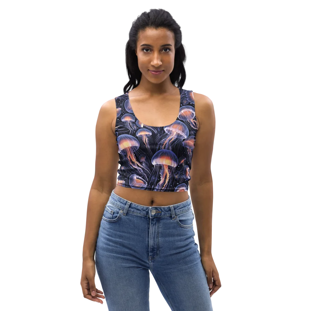 Bioluminescent Ballet on Crop Top — Front