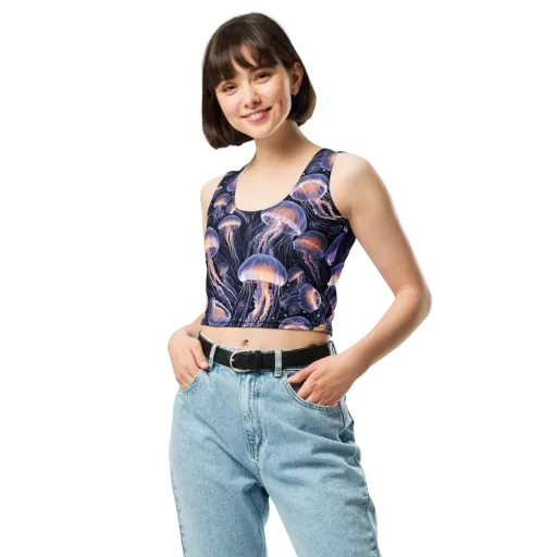 Bioluminescent Ballet on a Crop Top
