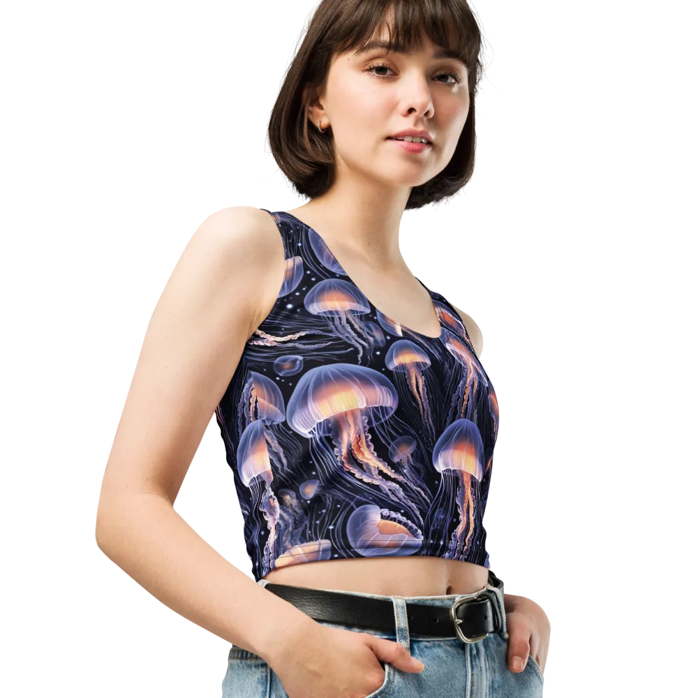 Bioluminescent Ballet on Crop Top — Right Front