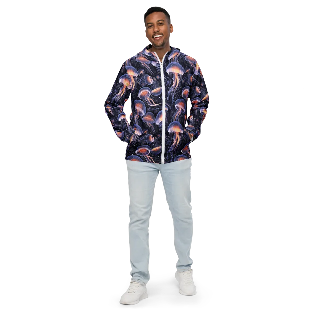 Bioluminescent Ballet on Men's Windbreaker — Front