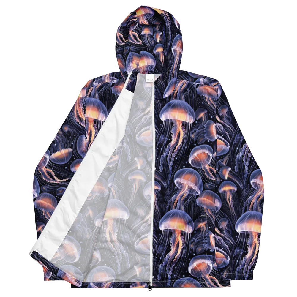 Bioluminescent Ballet on Men's Windbreaker — Front