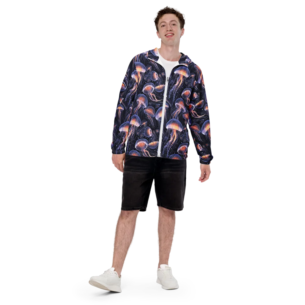 Bioluminescent Ballet on Men's Windbreaker — Front