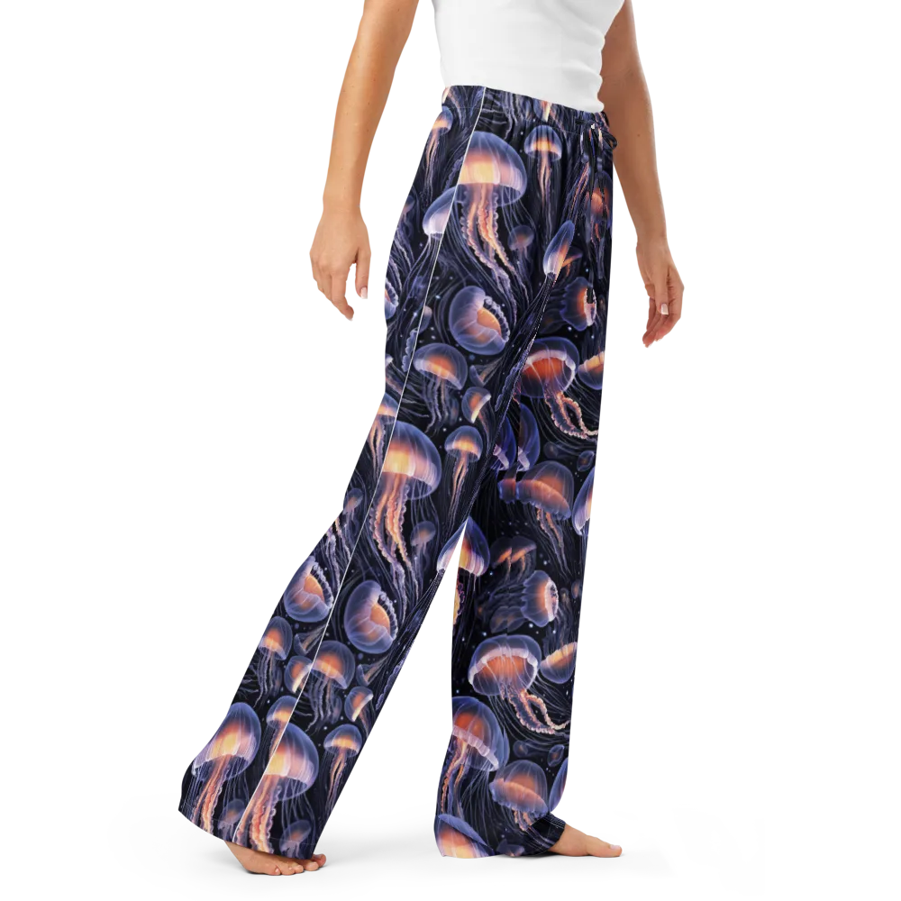 Bioluminescent Ballet on Women's Pajama Pants — Right Front
