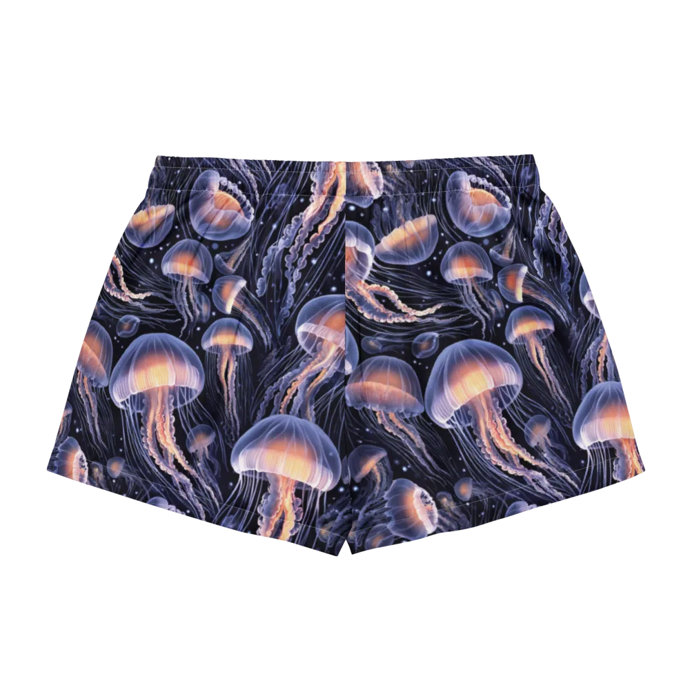 Bioluminescent Ballet on Women's Pajama Shorts — Back