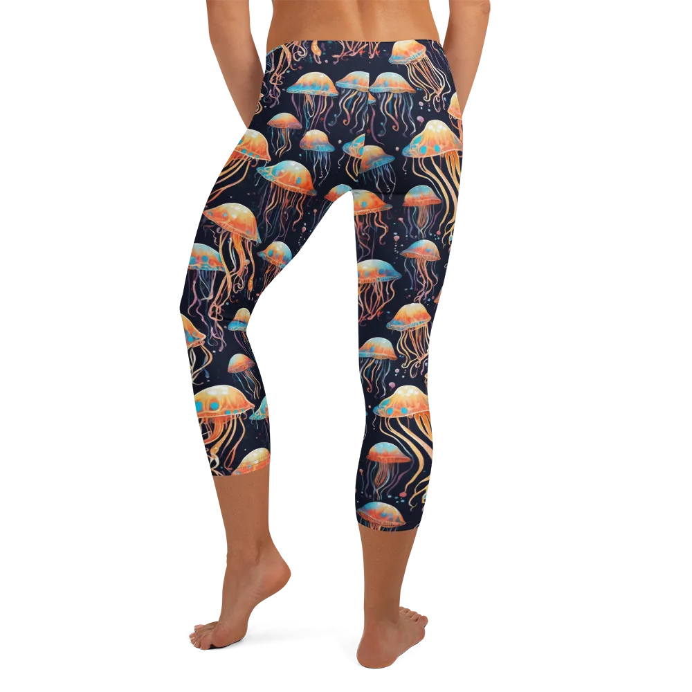 Luminous Current on Capri Leggings — Back