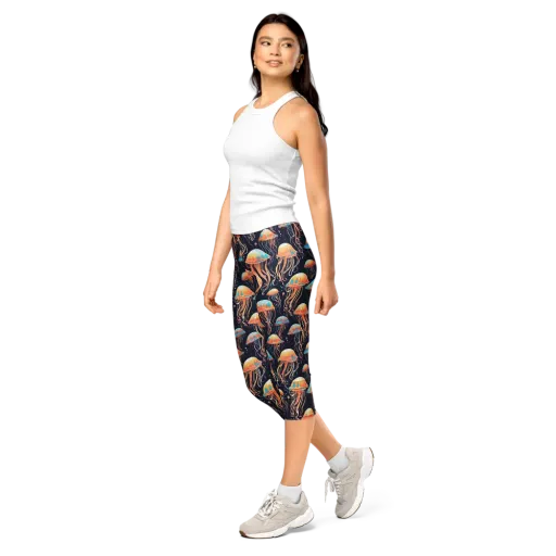 Luminous Current on a Capri Leggings