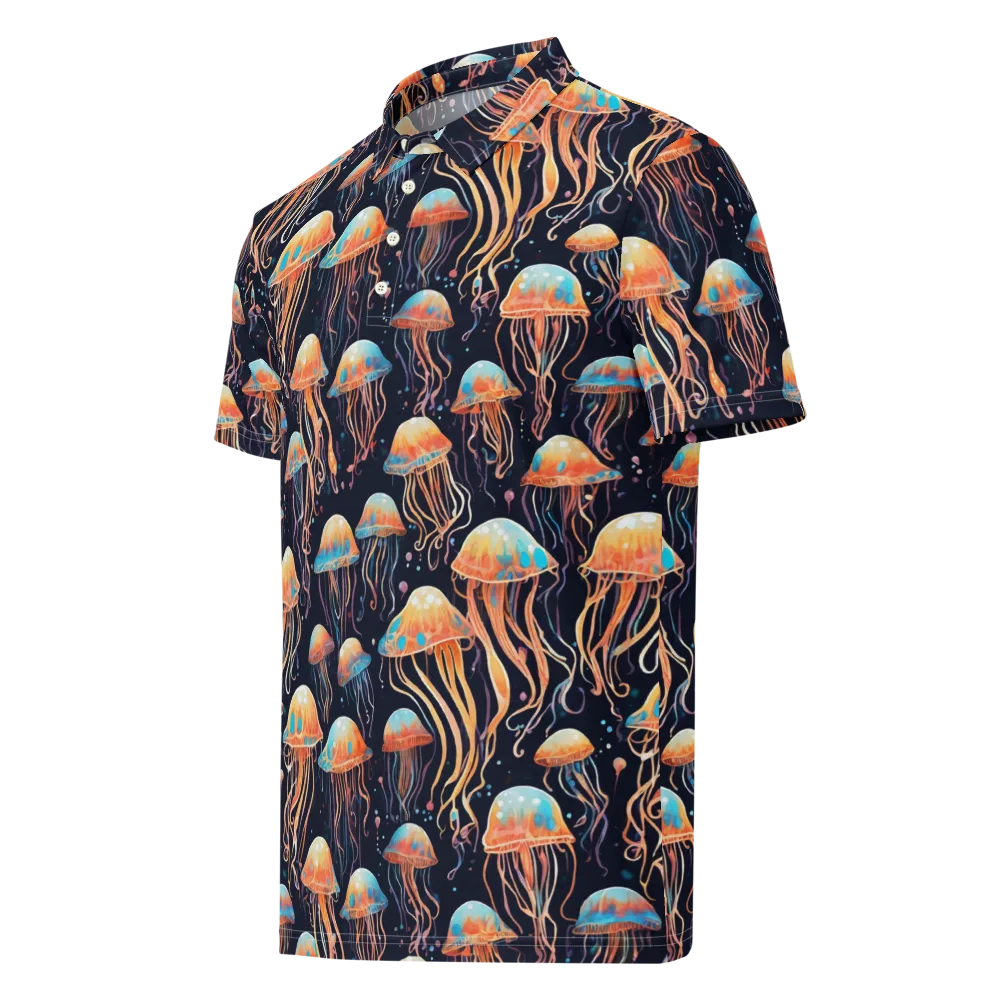 Luminous Current on Men's Slim Fit Polo Shirt — Left Front