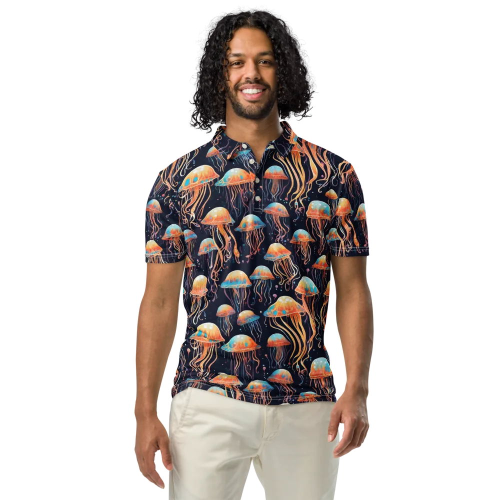 Luminous Current on Men's Slim Fit Polo Shirt — Front