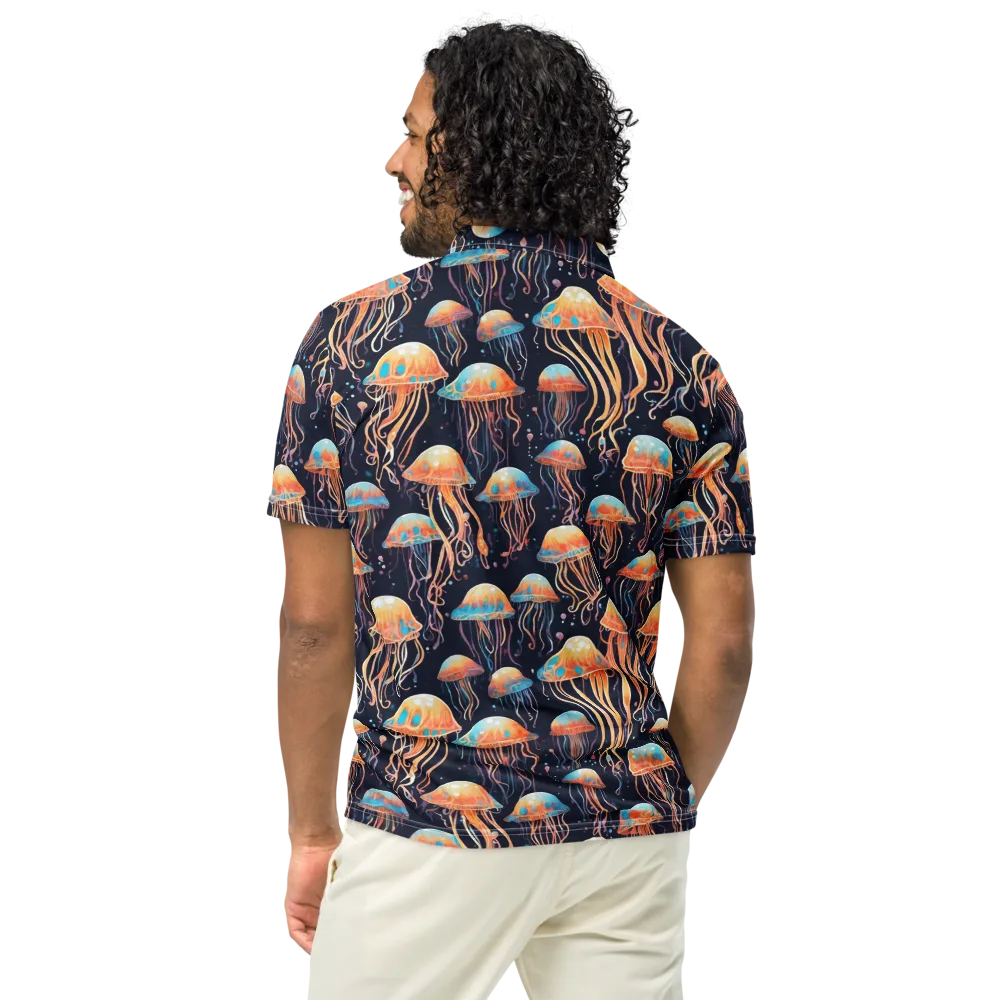 Luminous Current on Men's Slim Fit Polo Shirt — Back