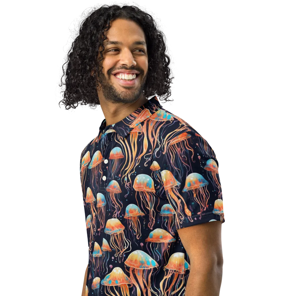 Luminous Current on Men's Slim Fit Polo Shirt — Left Front