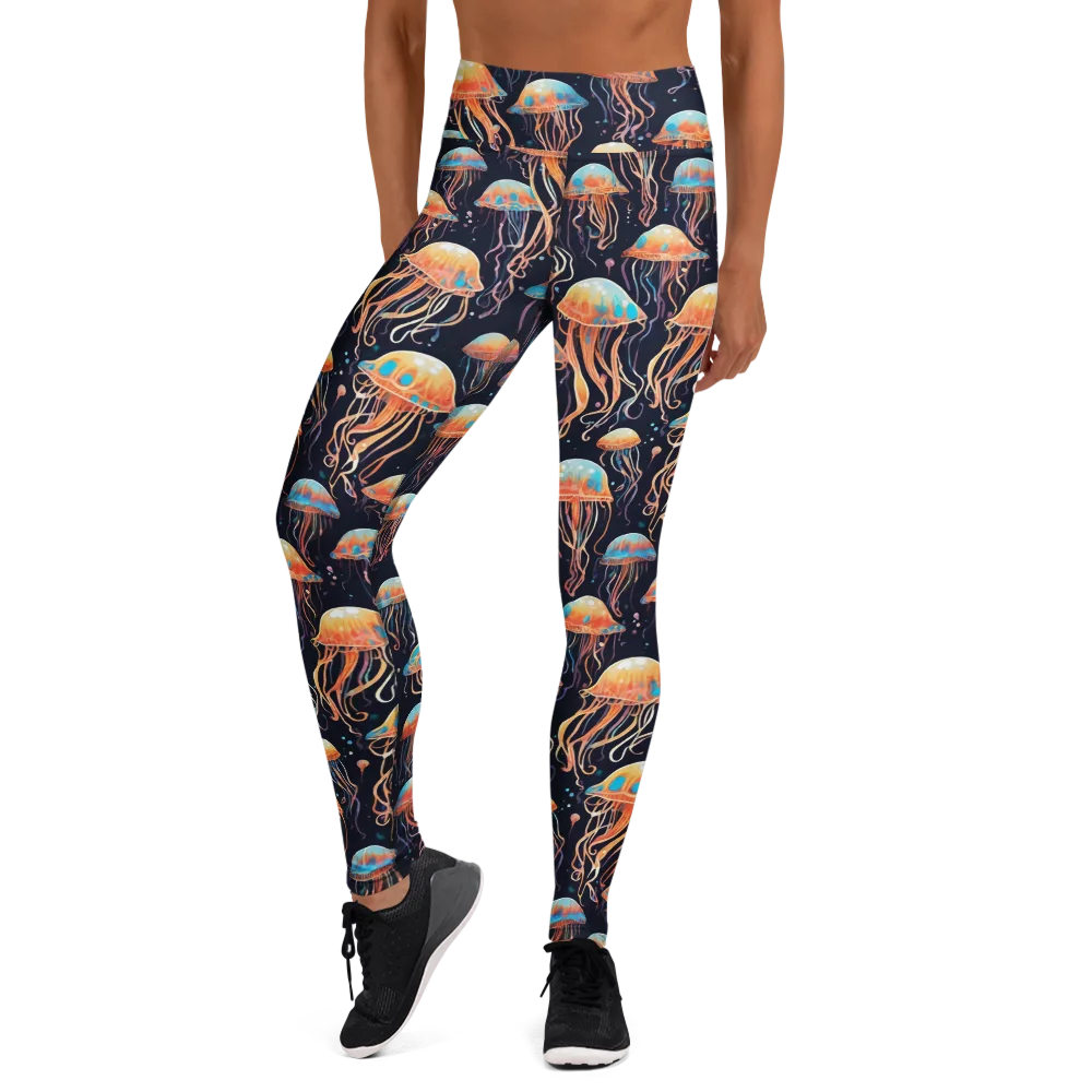 Luminous Current on Yoga Leggings — Front