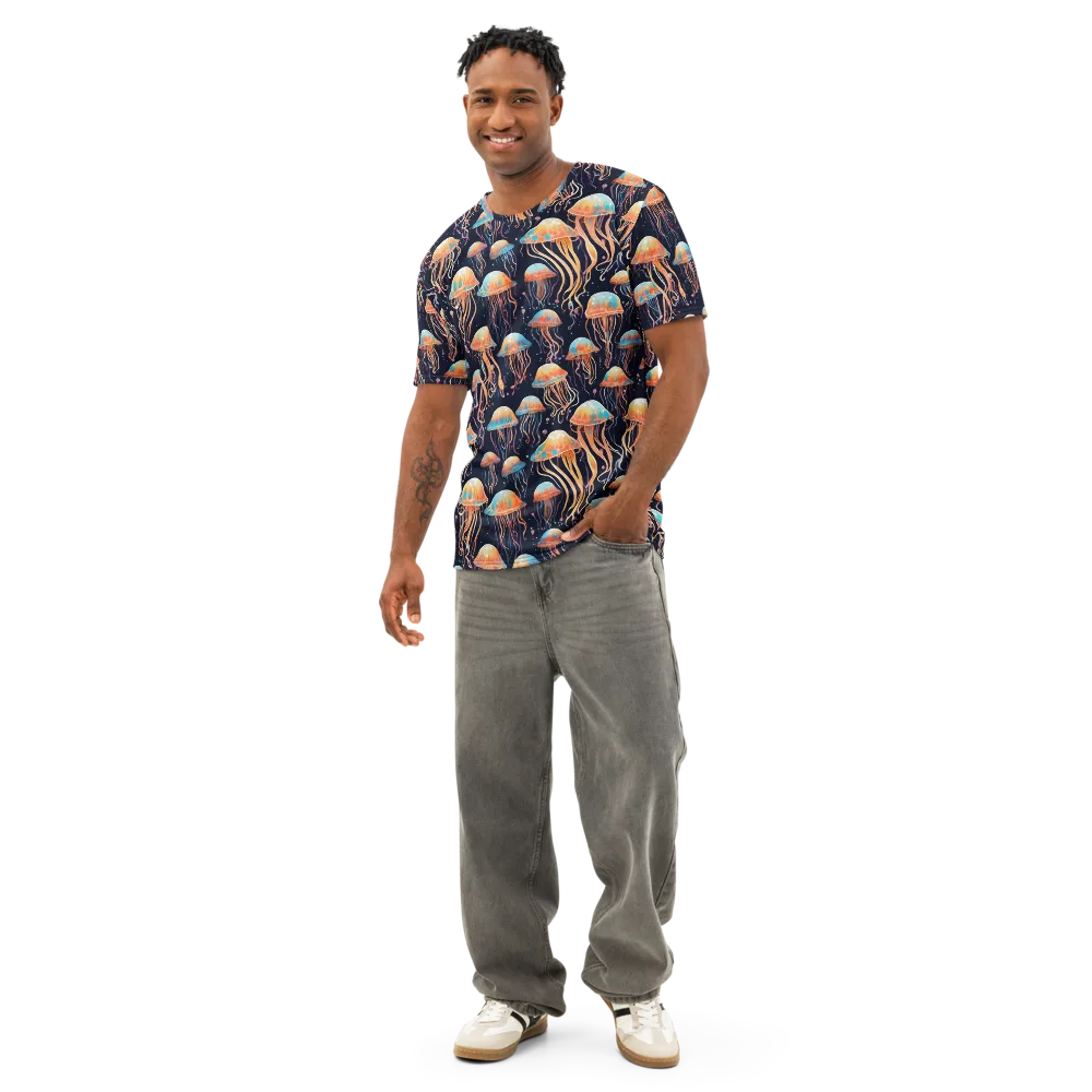 Luminous Current on Men's Cotton Crew Neck T-Shirt — Front