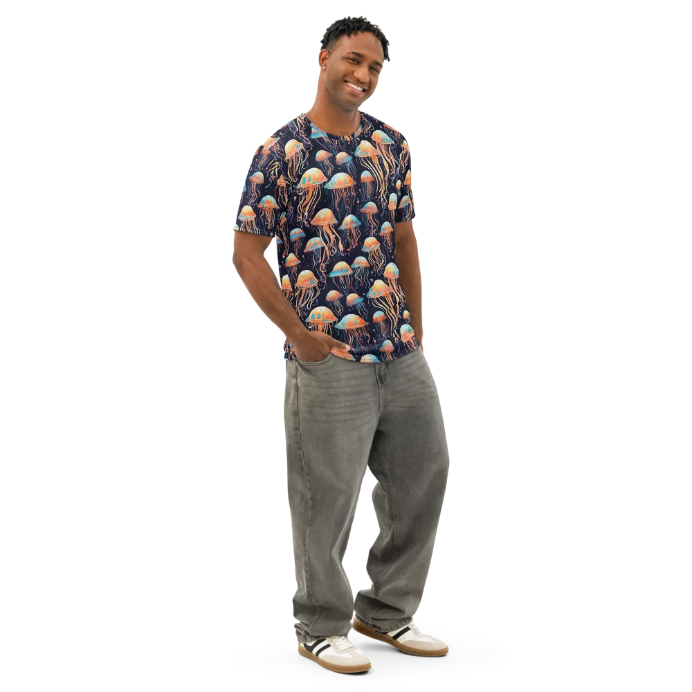 Luminous Current on Men's Cotton Crew Neck T-Shirt — Right Front