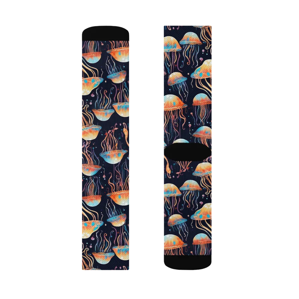 Luminous Current on Socks — Left Sock