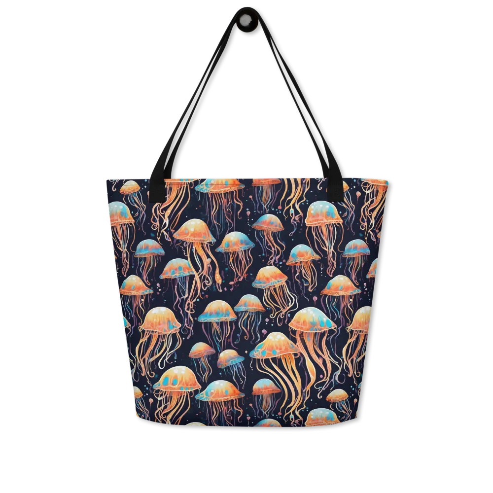 Luminous Current on Large Tote Bag W/ Pocket — Front