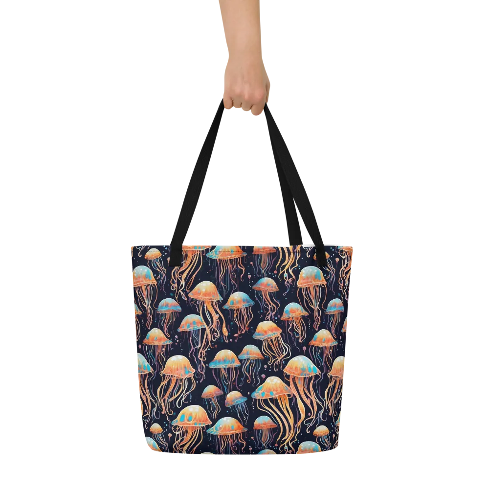 Luminous Current on Large Tote Bag W/ Pocket — Front