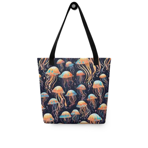 Luminous Current on a Tote Bag