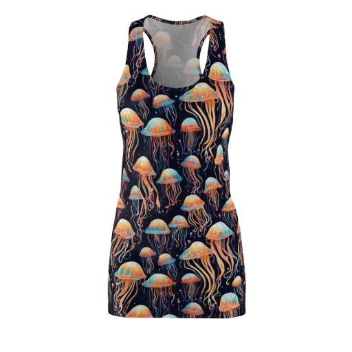 Luminous Current on a Racerback Dress