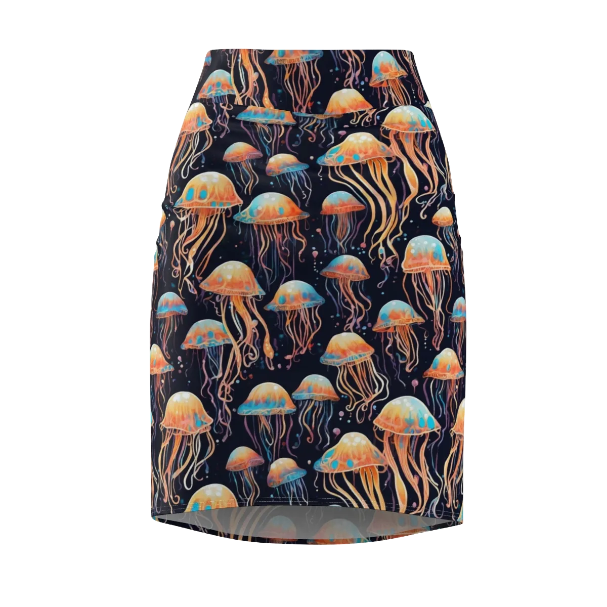 Luminous Current on Pencil Skirt — Front
