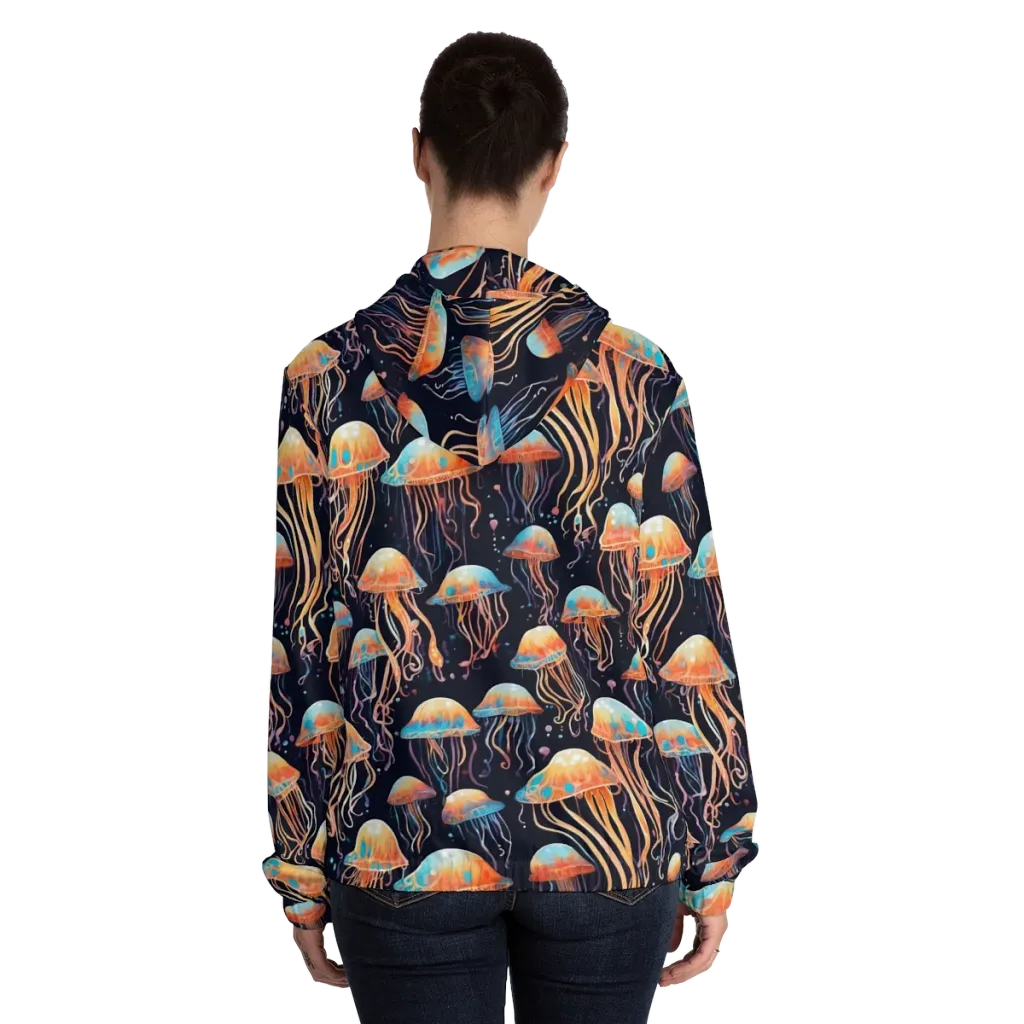 Luminous Current on Women's Full-Zip Hoodie — Back On Person