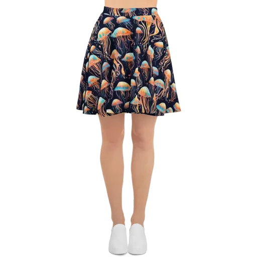 Luminous Current on a Skater Skirt