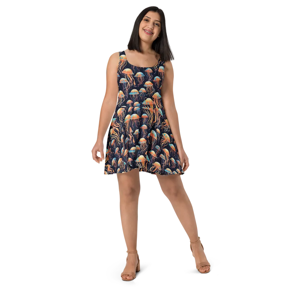 Luminous Current on Skater Dress — Front