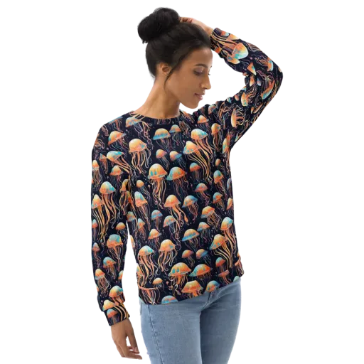 Luminous Current on a Sweatshirt