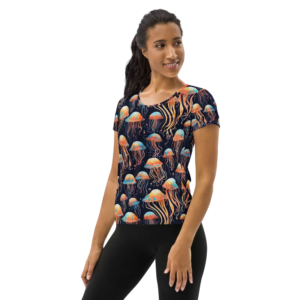 Luminous Current on Women's Athletic T-Shirt — Left