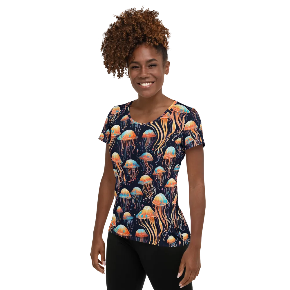 Luminous Current on Women's Athletic T-Shirt — Left