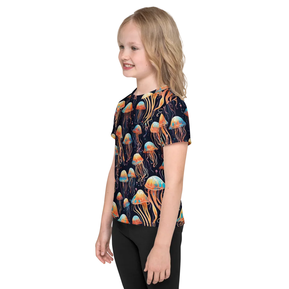 Luminous Current on Kids Crew Neck T-Shirt — Left