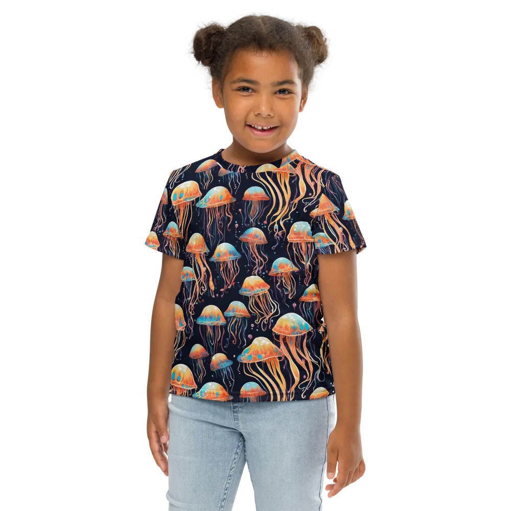 Luminous Current on Kids Crew Neck T-Shirt — Front