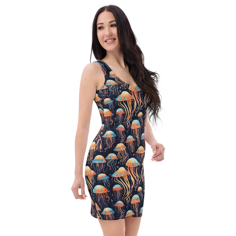Luminous Current on Bodycon Dress — Right Front