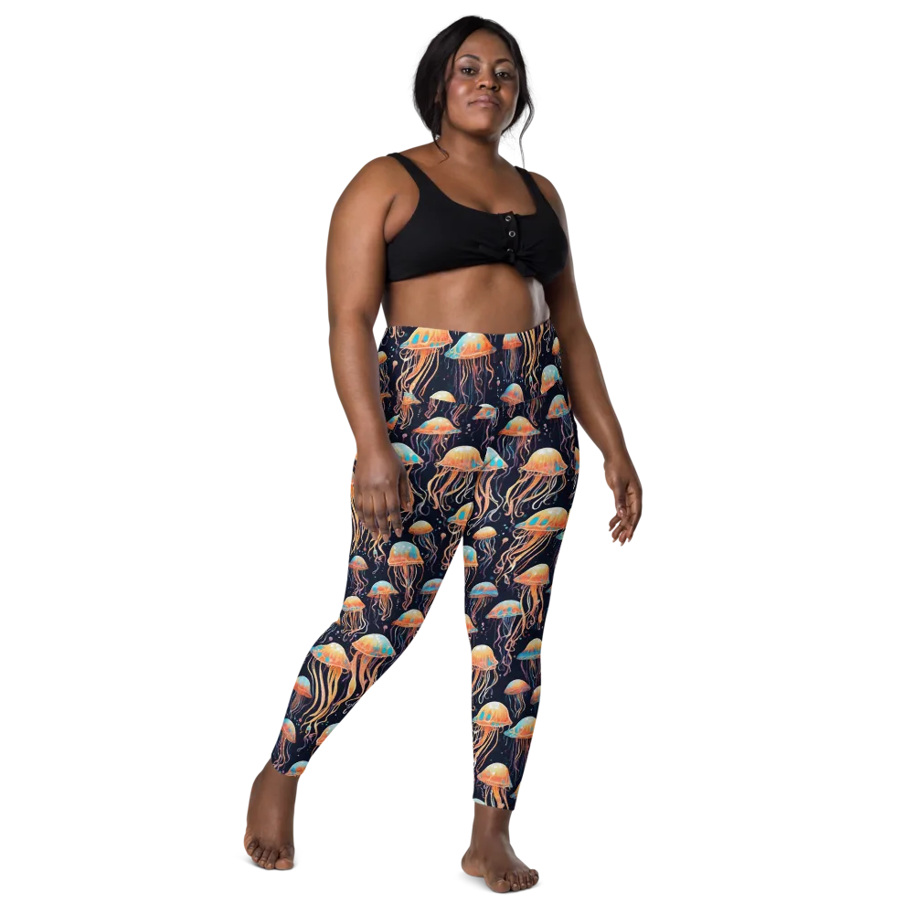 Luminous Current on Leggings with Pockets — Front