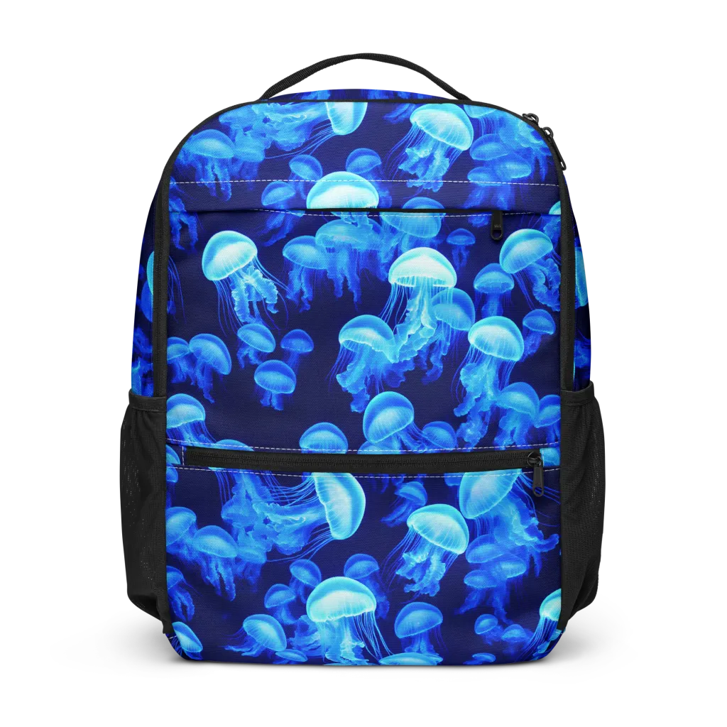 Azure Bloom on Utility Backpack — Front