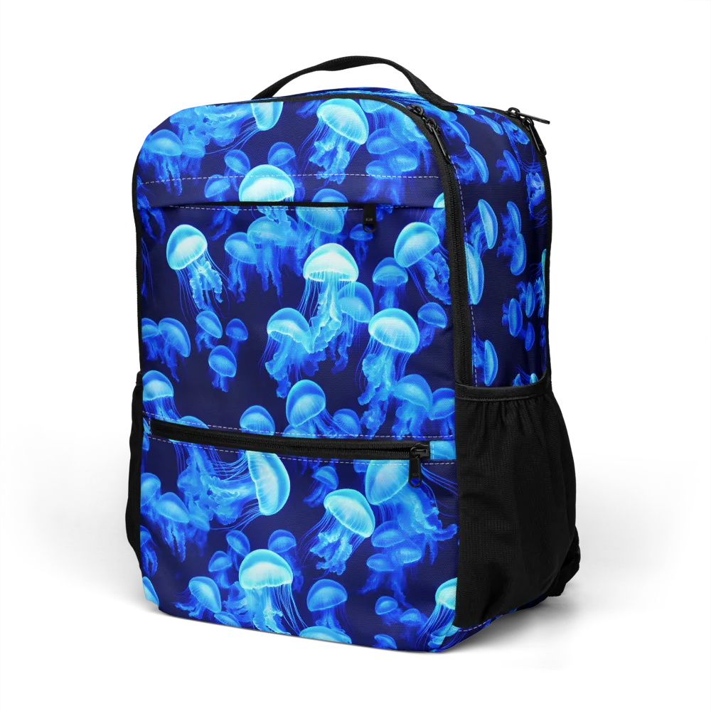 Azure Bloom on Utility Backpack — Left Front