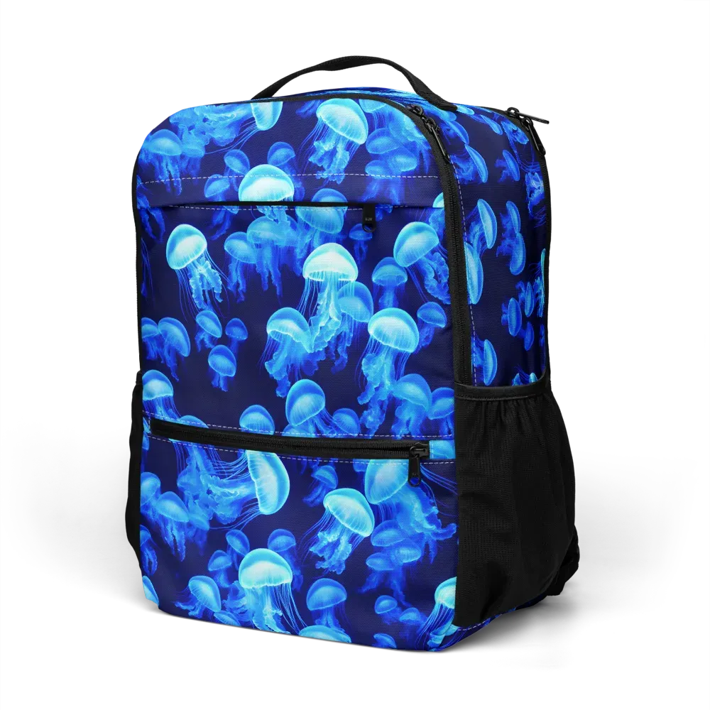 Azure Bloom on Utility Backpack — Left Front