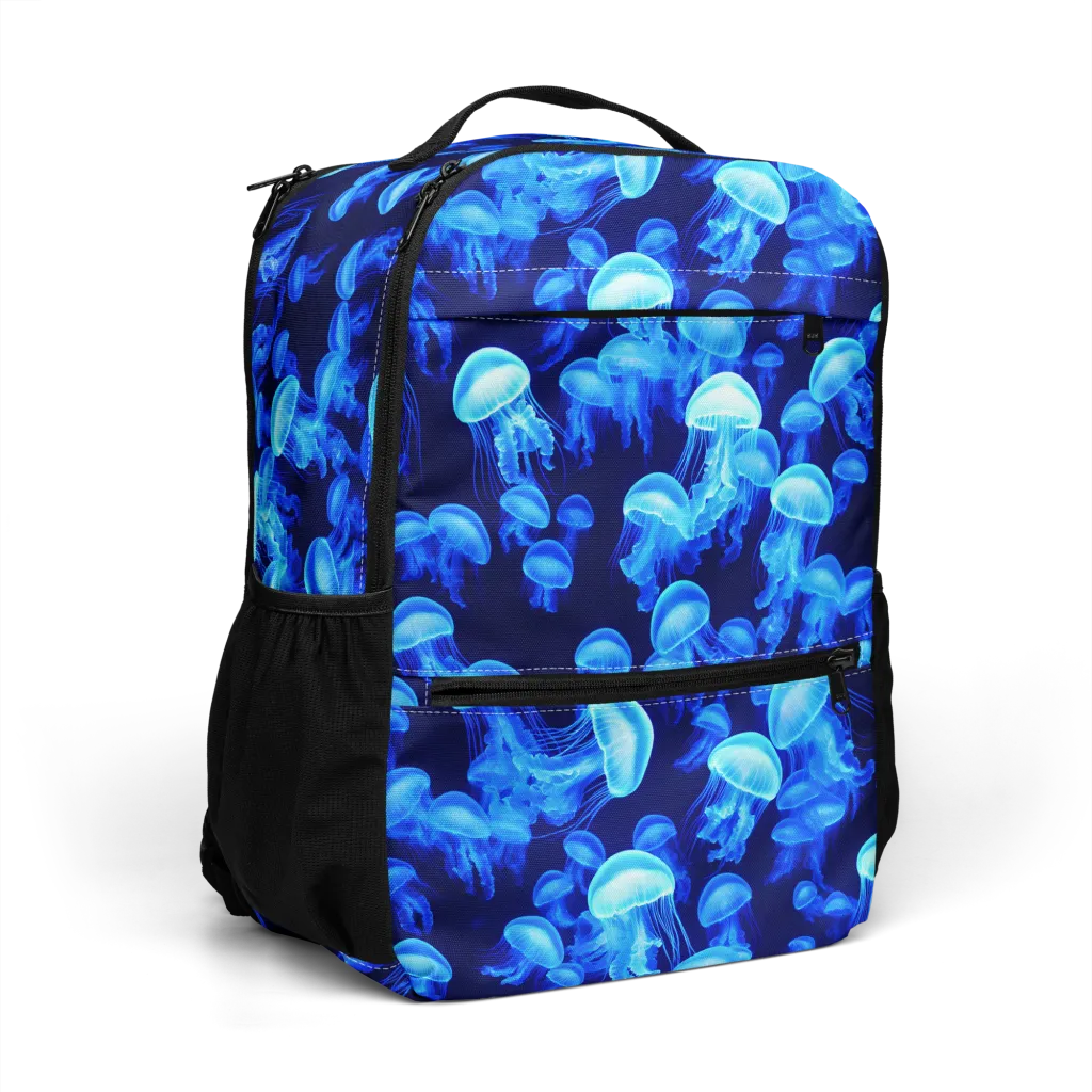 Azure Bloom on Utility Backpack — Right Front