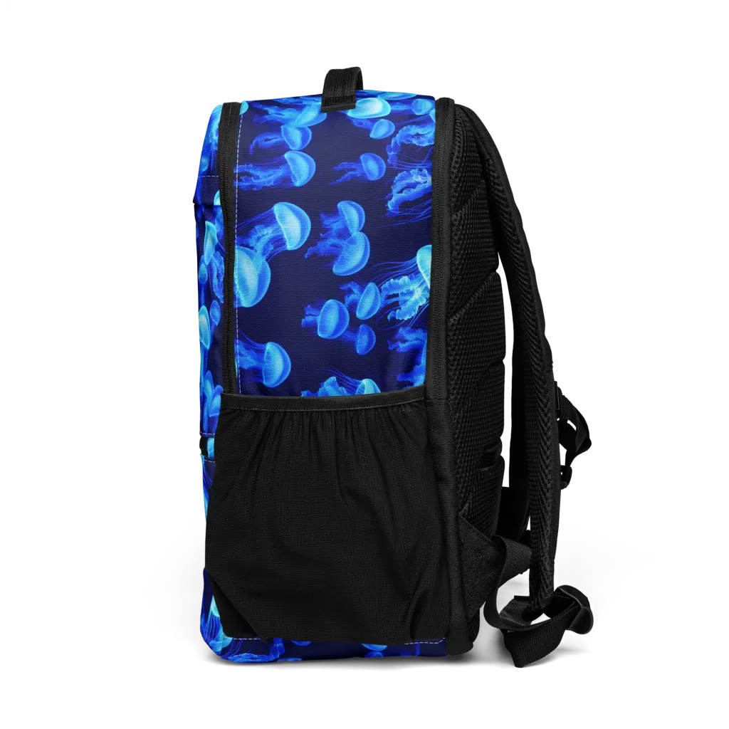 Azure Bloom on Utility Backpack — Left