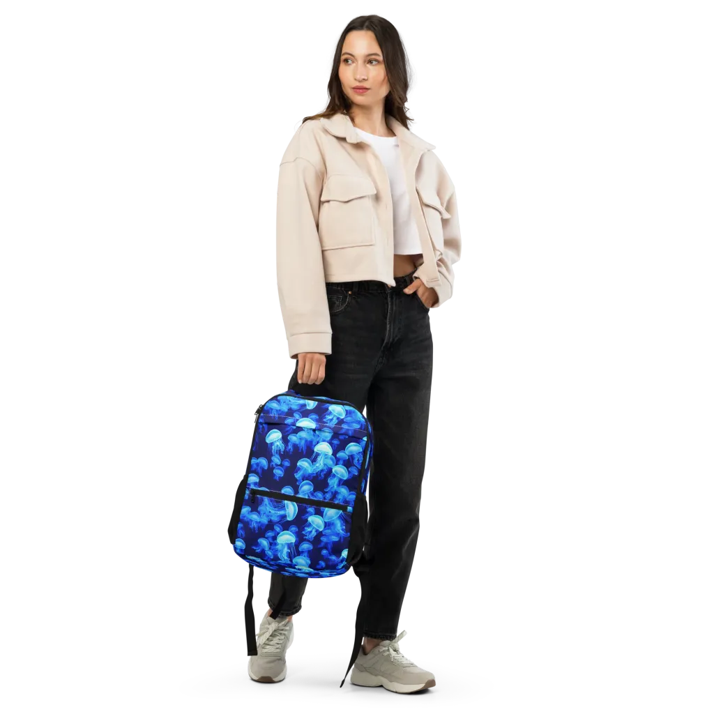 Azure Bloom on Utility Backpack — Front