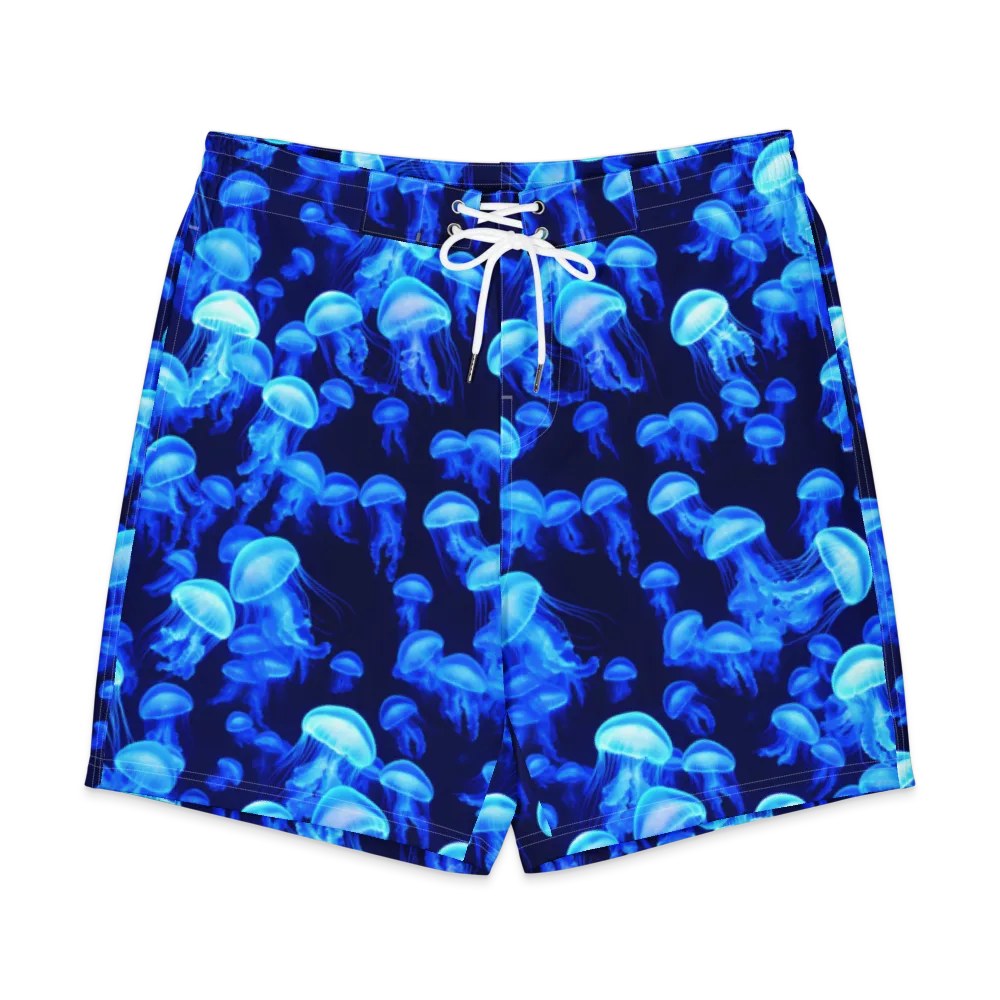Azure Bloom on Men's Board Shorts — Front