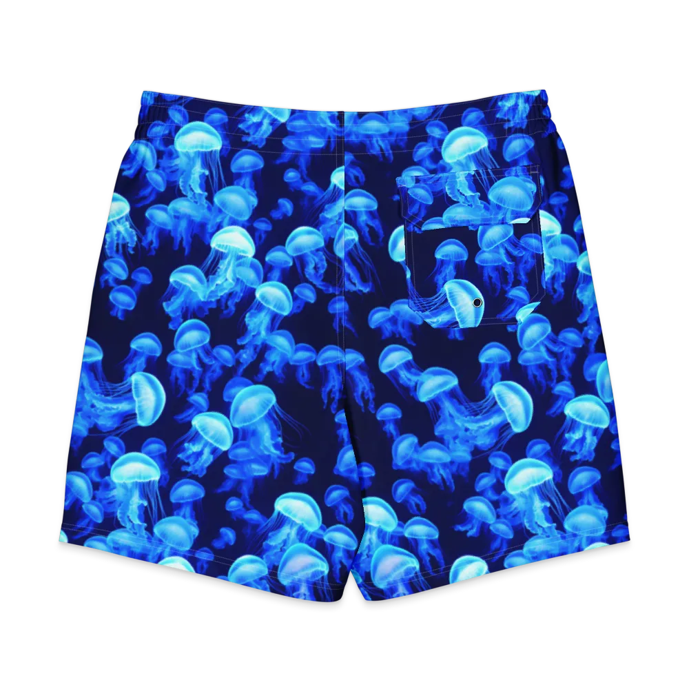 Azure Bloom on Men's Board Shorts — Back