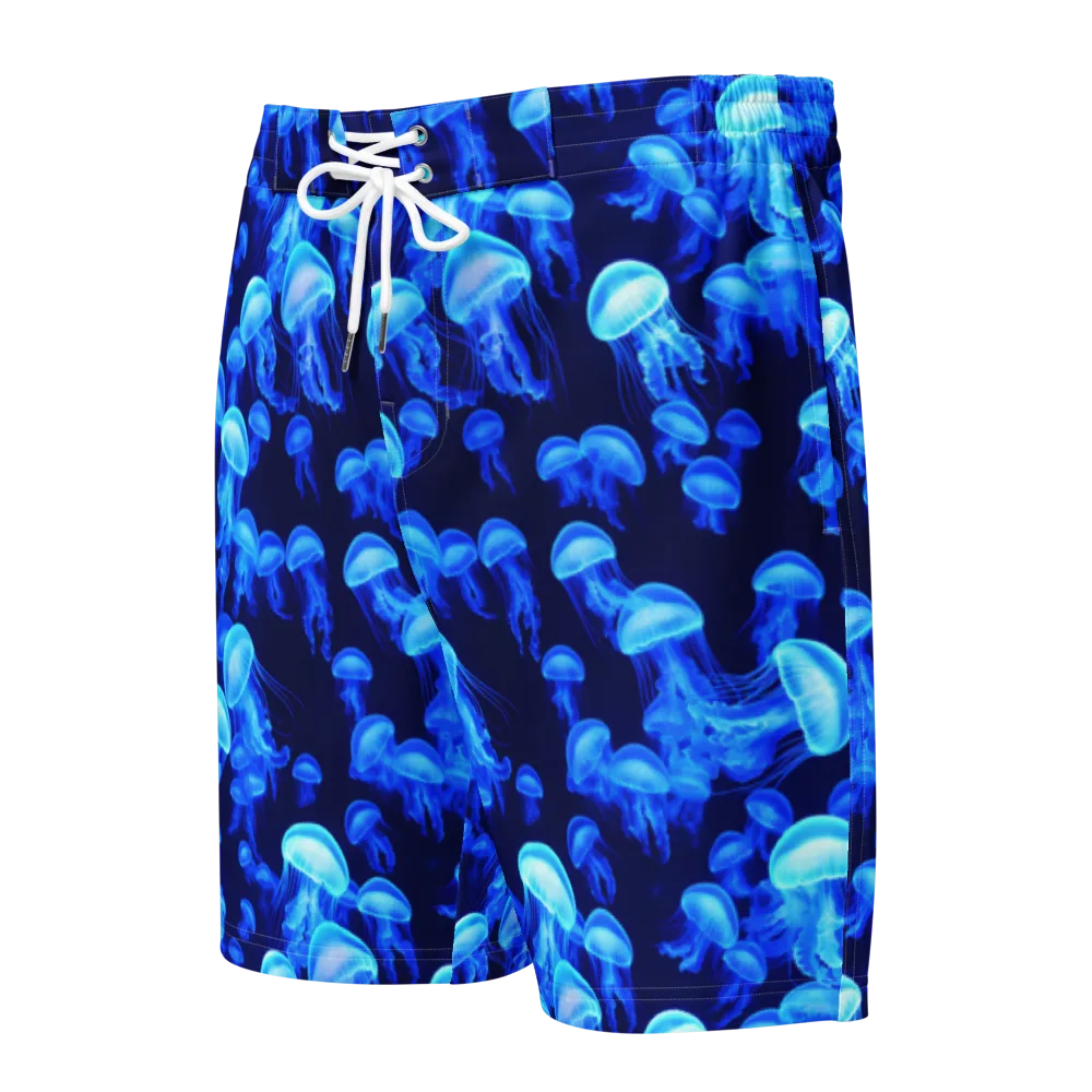 Azure Bloom on Men's Board Shorts — Front