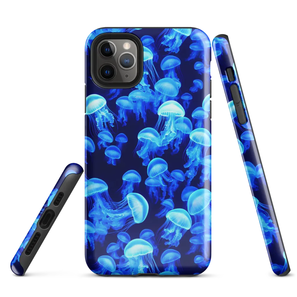 Azure Bloom on Tough Case for iPhone® — Front