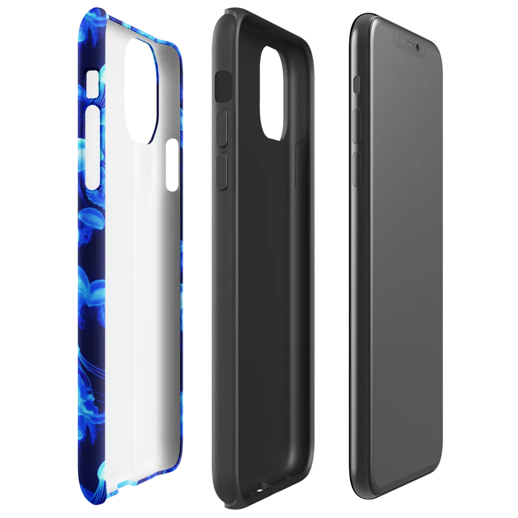 Azure Bloom on Tough Case for iPhone® — Right