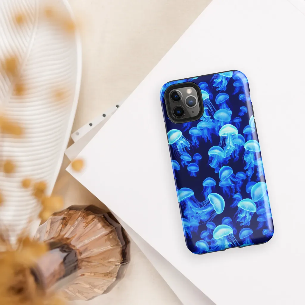 Azure Bloom on Tough Case for iPhone® — Front