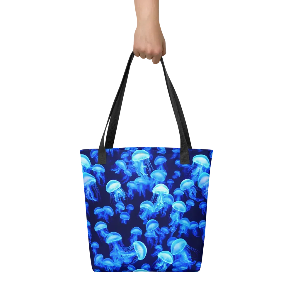 Azure Bloom on Tote Bag — Front