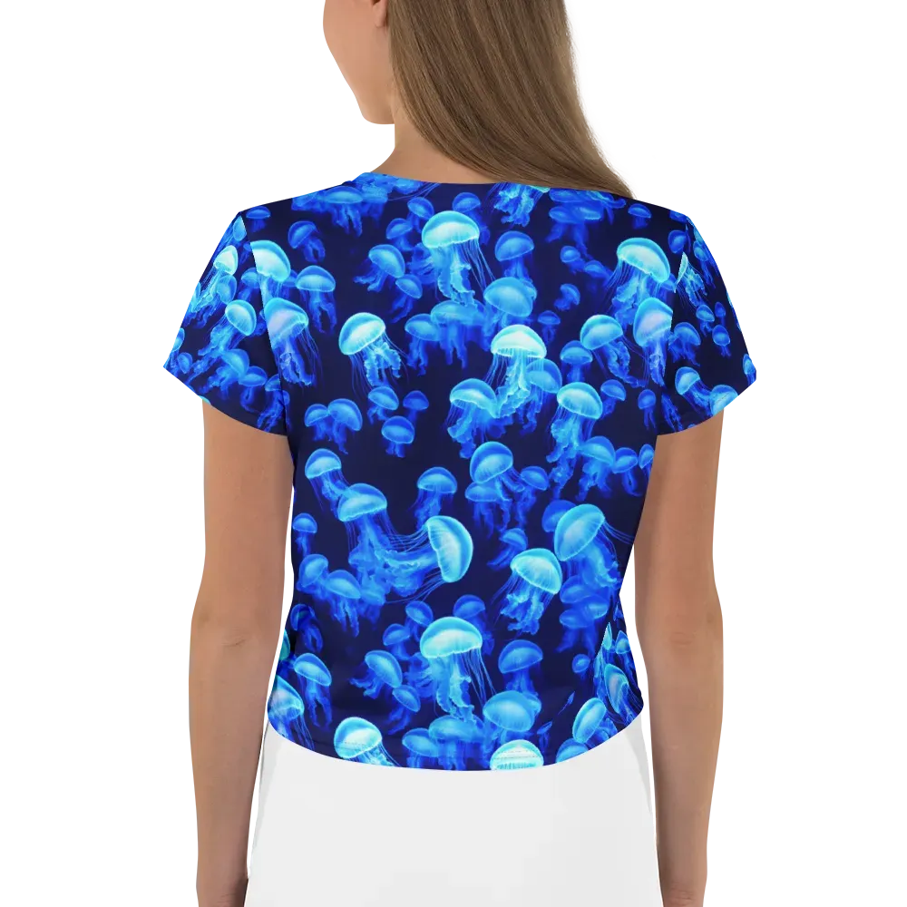 Azure Bloom on Crop Tee — Back