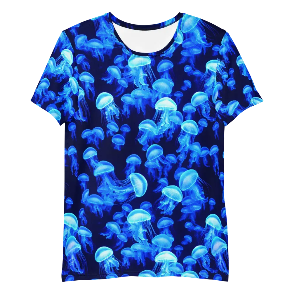 Azure Bloom on Men's Athletic T-Shirt — Front